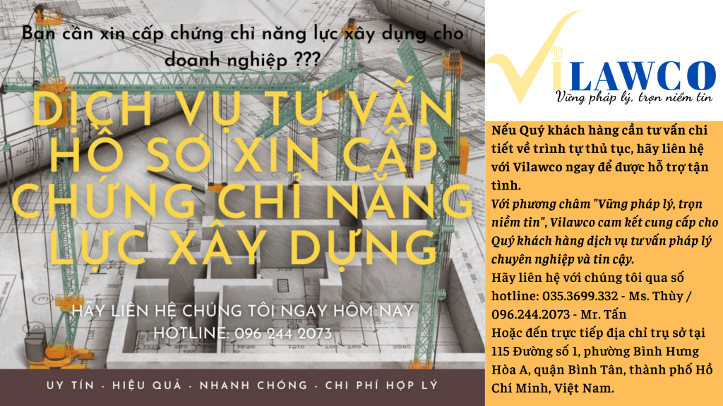 Chứng chỉ năng lực hoạt động xây dựng